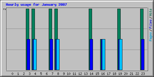 Hourly usage for January 2007
