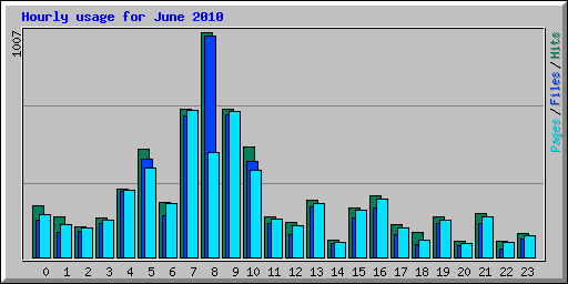 Hourly usage for June 2010