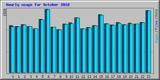 Hourly usage for October 2010