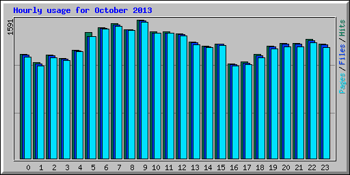 Hourly usage for October 2013