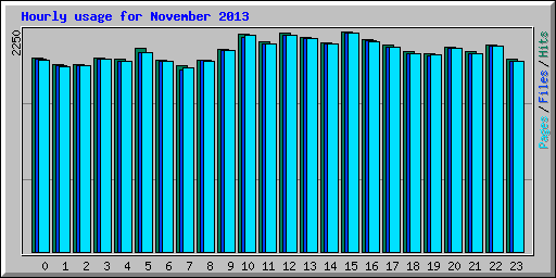 Hourly usage for November 2013